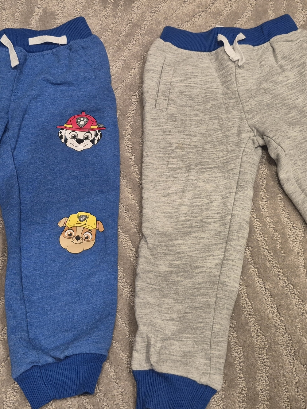 Paw Patrol 3T 2 pair- Blue and Gray Boys Jogger Pants READ DESCRIPTION